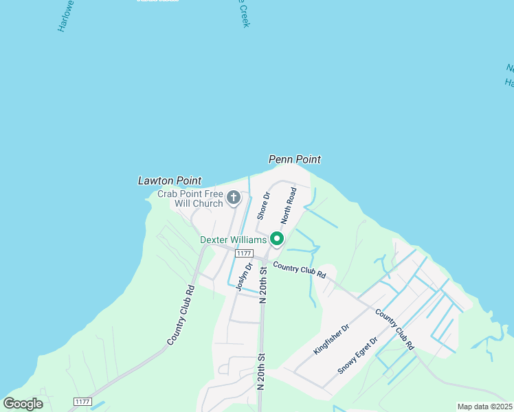 map of restaurants, bars, coffee shops, grocery stores, and more near 2315 Shore Drive in Morehead City