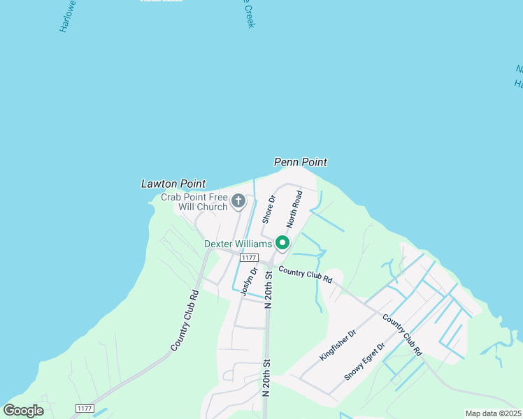 map of restaurants, bars, coffee shops, grocery stores, and more near 2315 Shore Drive in Morehead City