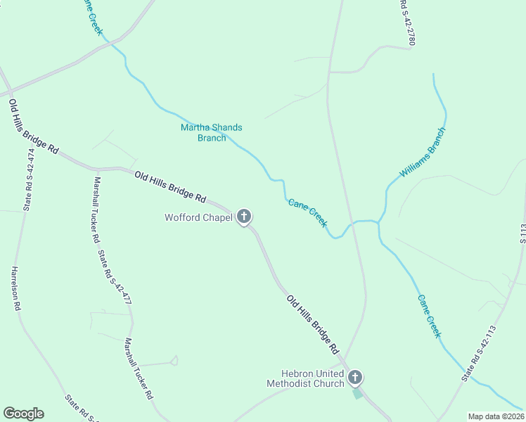 map of restaurants, bars, coffee shops, grocery stores, and more near 961 Old Hills Bridge Road in Pauline