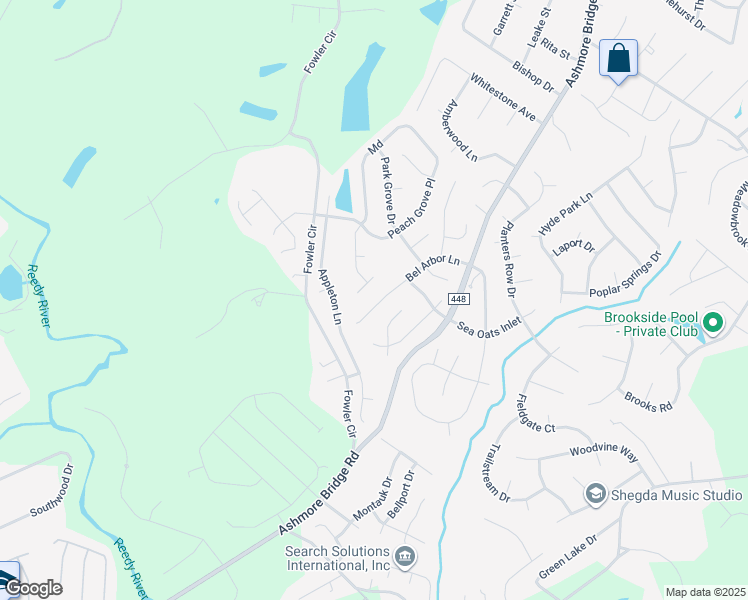 map of restaurants, bars, coffee shops, grocery stores, and more near 412 Bel Arbor Lane in Mauldin