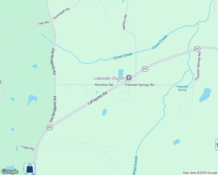 map of restaurants, bars, coffee shops, grocery stores, and more near 1449 LaFayette Road in Rocky Face