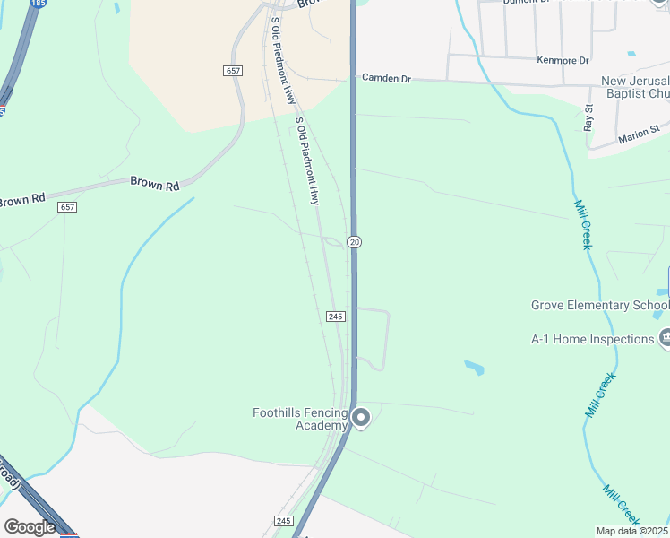 map of restaurants, bars, coffee shops, grocery stores, and more near 126 South Old Piedmont Highway in Piedmont