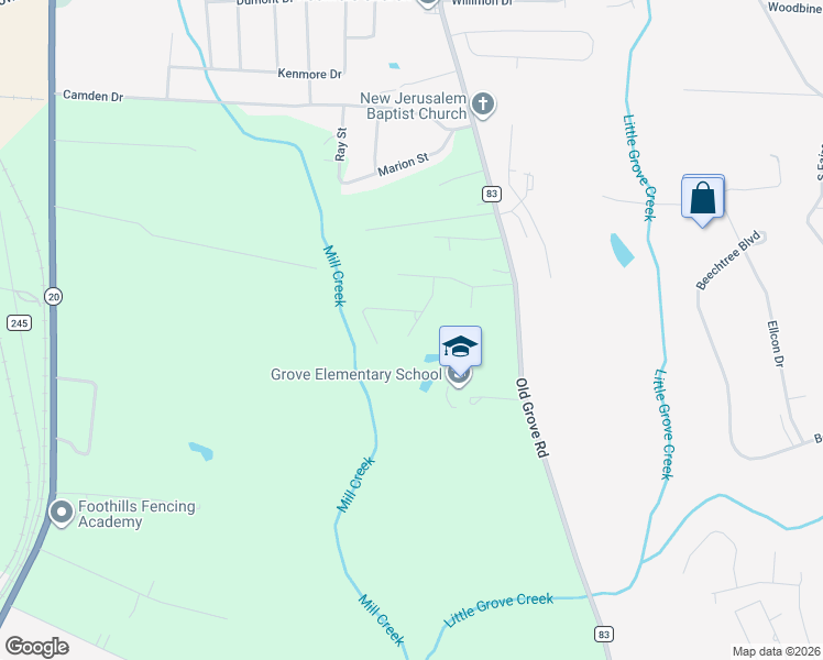 map of restaurants, bars, coffee shops, grocery stores, and more near 17 Aragon Street in Piedmont