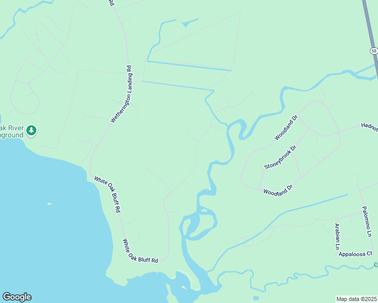 map of restaurants, bars, coffee shops, grocery stores, and more near 231 White Oak Bluff Road in Stella