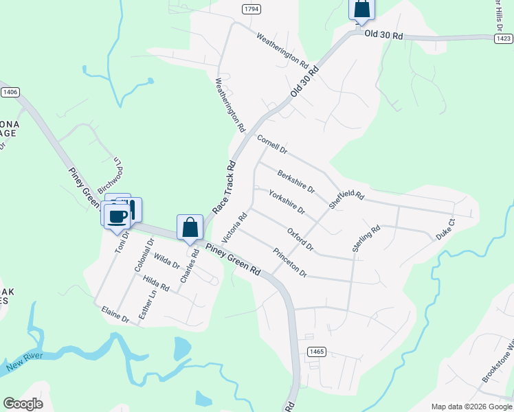 map of restaurants, bars, coffee shops, grocery stores, and more near 1 Oxford Drive in Jacksonville