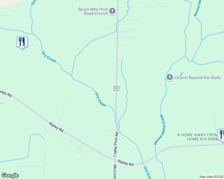 map of restaurants, bars, coffee shops, grocery stores, and more near 13843 7 Mile Post Road in Athens