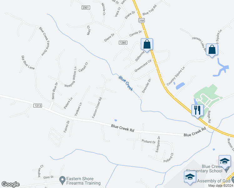 map of restaurants, bars, coffee shops, grocery stores, and more near 410 Lancaster Court in Jacksonville