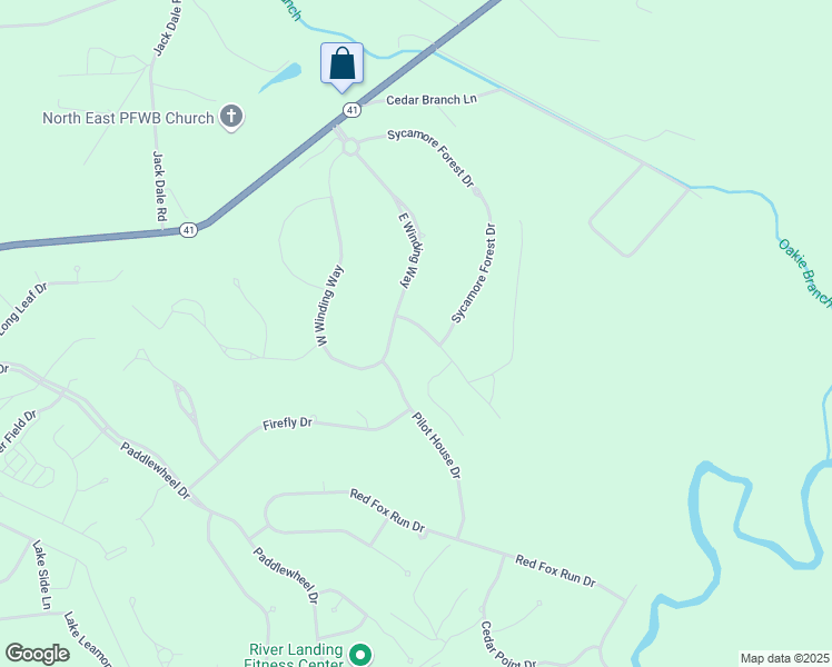 map of restaurants, bars, coffee shops, grocery stores, and more near 114 Cardinal Crest Drive in Wallace