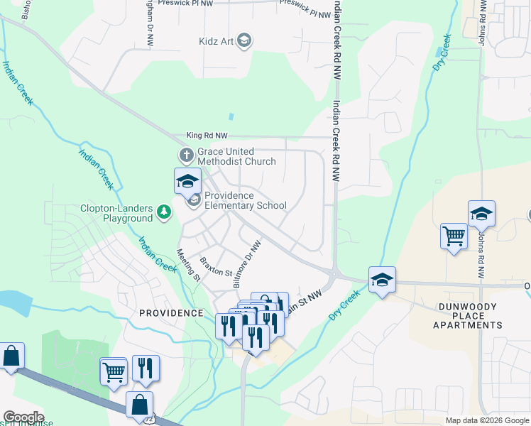 map of restaurants, bars, coffee shops, grocery stores, and more near 1685 Longleaf Drive Northwest in Huntsville
