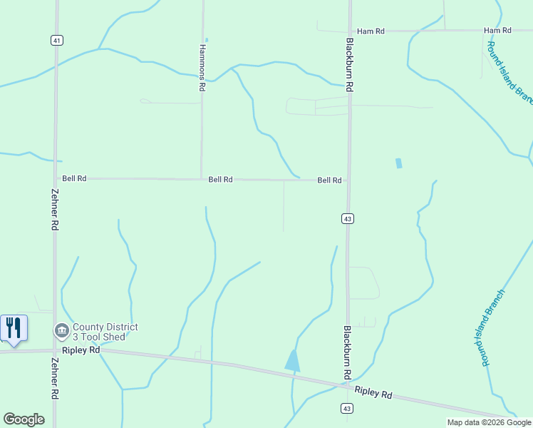 map of restaurants, bars, coffee shops, grocery stores, and more near 14734 Bell Road in Athens