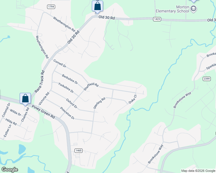 map of restaurants, bars, coffee shops, grocery stores, and more near 115 Sheffield Road in Jacksonville