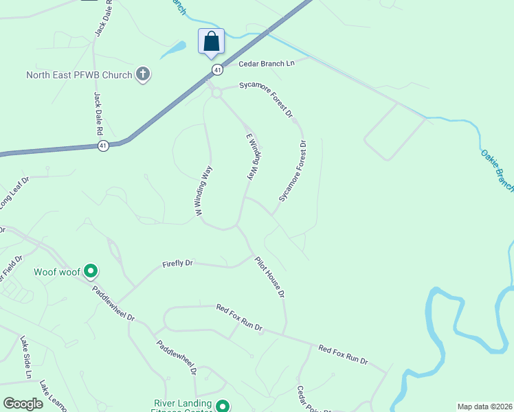map of restaurants, bars, coffee shops, grocery stores, and more near 114 Cardinal Crest Drive in Wallace