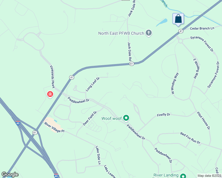 map of restaurants, bars, coffee shops, grocery stores, and more near 141 Legacy Oaks Drive in Wallace