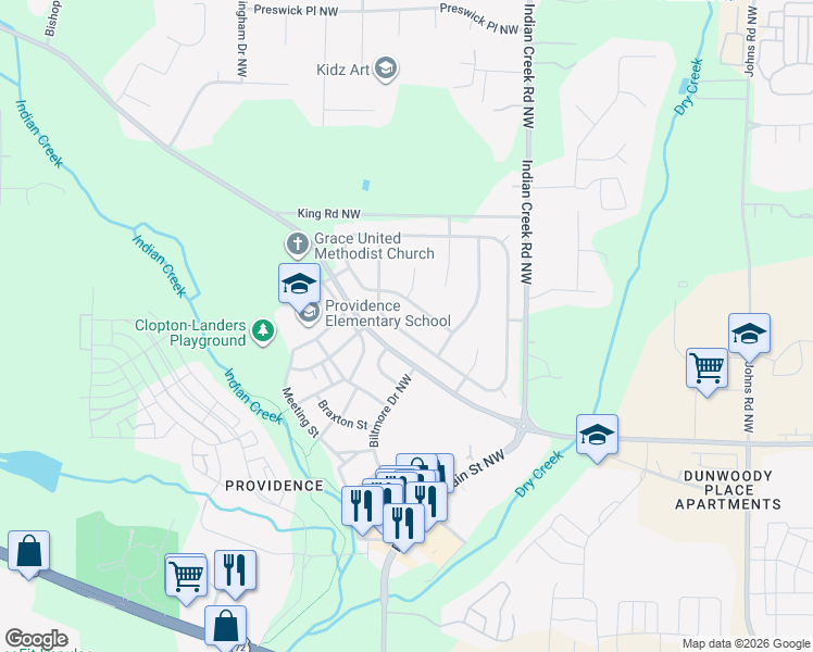 map of restaurants, bars, coffee shops, grocery stores, and more near 1685 Longleaf Drive Northwest in Huntsville