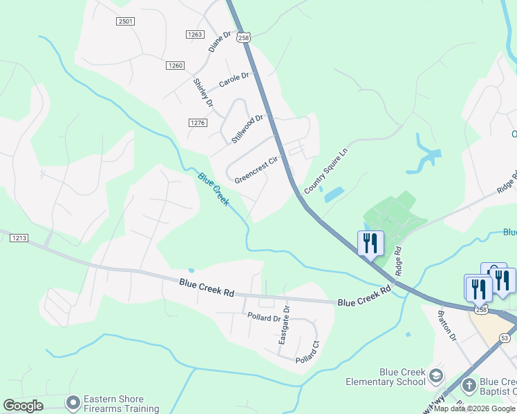 map of restaurants, bars, coffee shops, grocery stores, and more near 15 Dressler Drive in Jacksonville