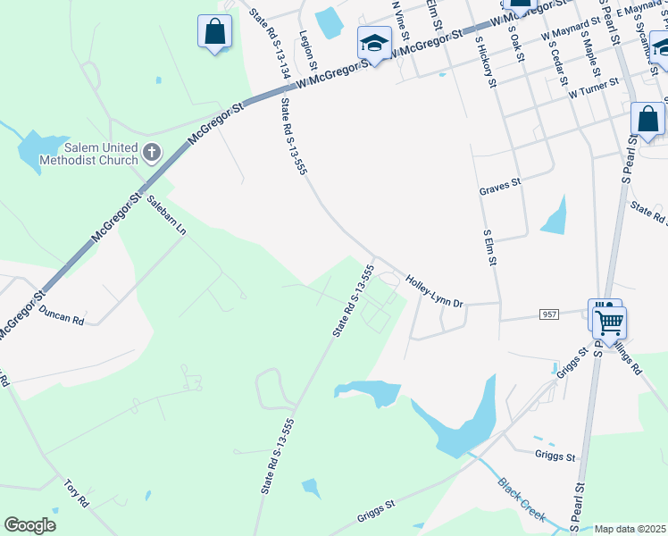 map of restaurants, bars, coffee shops, grocery stores, and more near 118 White Castle in Pageland