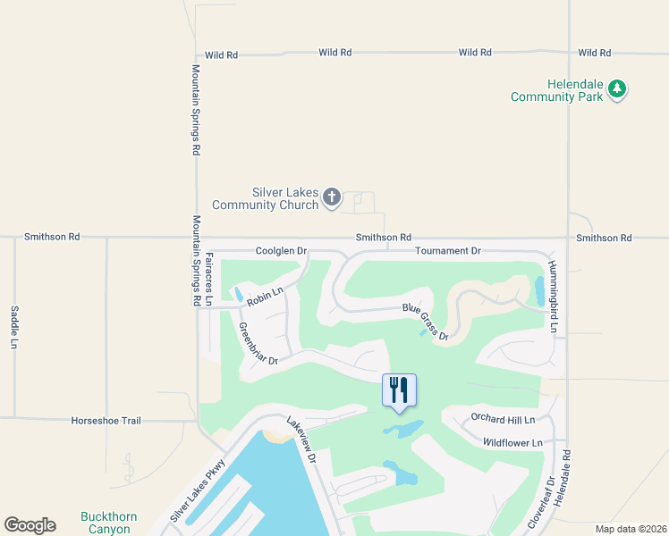 map of restaurants, bars, coffee shops, grocery stores, and more near 14723 Blue Grass Drive in Helendale