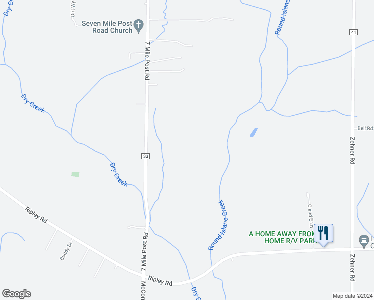 map of restaurants, bars, coffee shops, grocery stores, and more near 13950 7 Mile Post Road in Athens