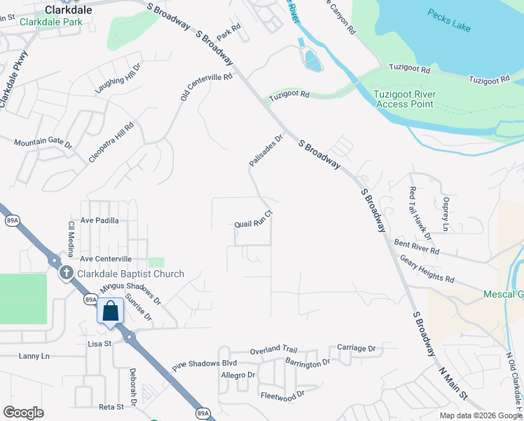 map of restaurants, bars, coffee shops, grocery stores, and more near 801 Palisades Drive in Clarkdale
