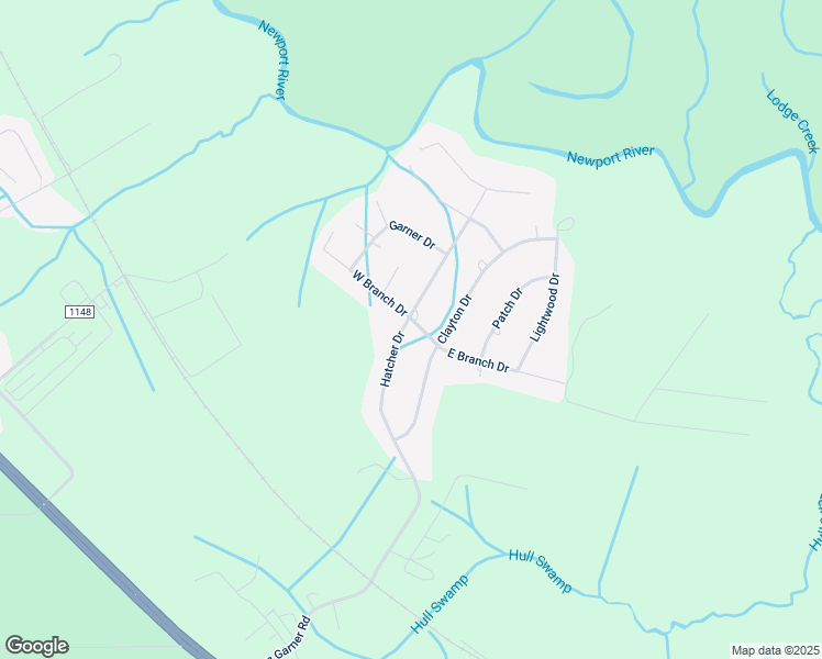 map of restaurants, bars, coffee shops, grocery stores, and more near 502 East Branch Drive in Newport