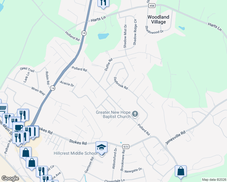 map of restaurants, bars, coffee shops, grocery stores, and more near 204 Tamora Court in Simpsonville