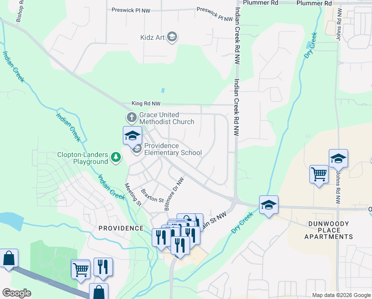 map of restaurants, bars, coffee shops, grocery stores, and more near 1685 Longleaf Drive Northwest in Huntsville