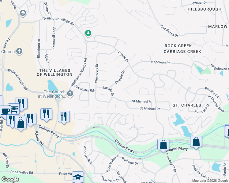 map of restaurants, bars, coffee shops, grocery stores, and more near 707 Lasalle Drive in Little Rock