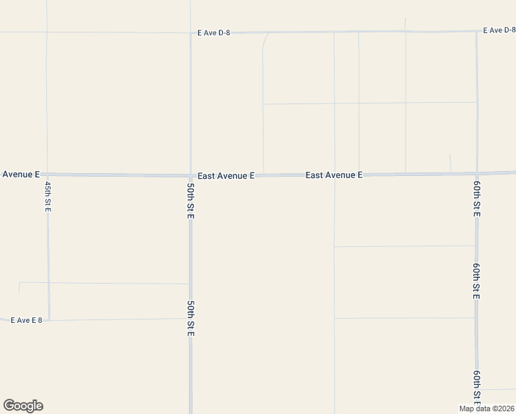 map of restaurants, bars, coffee shops, grocery stores, and more near 53rd Street East in Los Angeles County