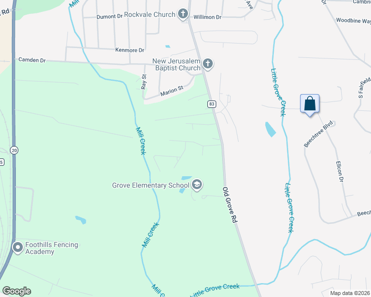 map of restaurants, bars, coffee shops, grocery stores, and more near 17 Aragon Street in Piedmont