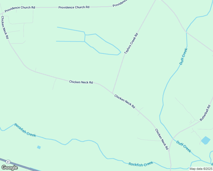 map of restaurants, bars, coffee shops, grocery stores, and more near Chicken Neck Road in Duplin County