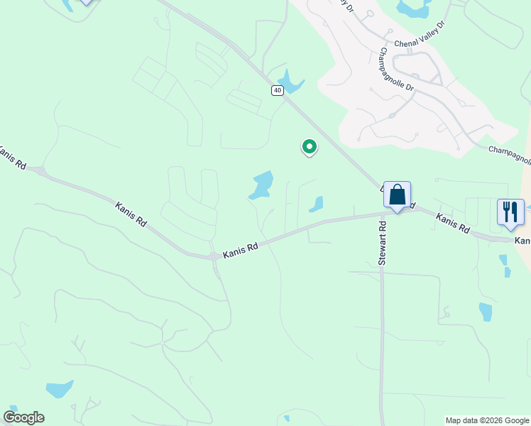 map of restaurants, bars, coffee shops, grocery stores, and more near 19424 Kanis Road in Little Rock