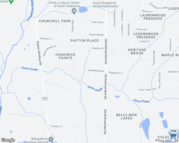 map of restaurants, bars, coffee shops, grocery stores, and more near 29886 Creekwood Road in Madison