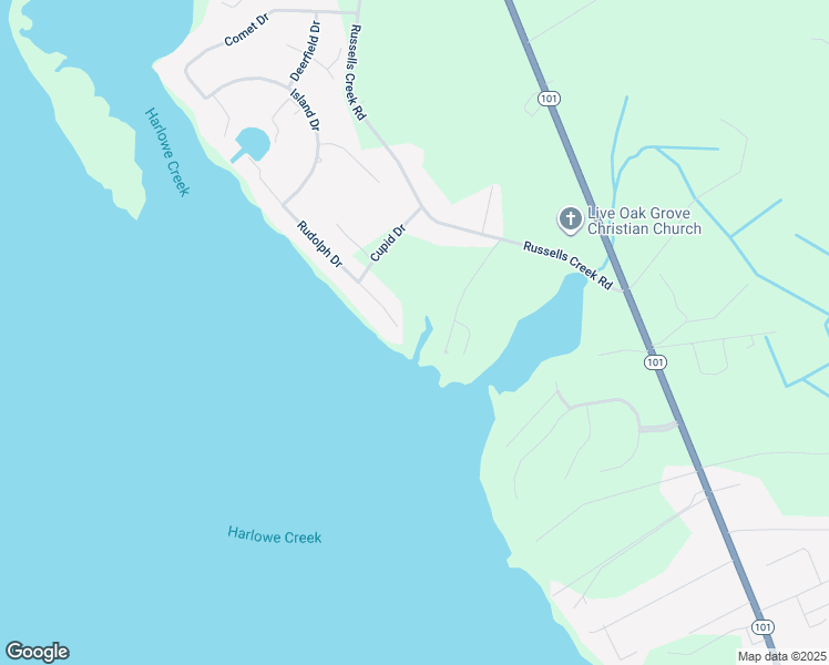map of restaurants, bars, coffee shops, grocery stores, and more near 246 Rudolph Drive in Beaufort