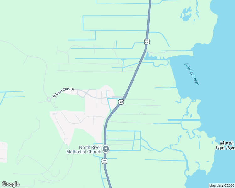 map of restaurants, bars, coffee shops, grocery stores, and more near 101 N River Club Dr in Beaufort