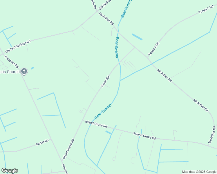 map of restaurants, bars, coffee shops, grocery stores, and more near 354 Kever Road in Maxton