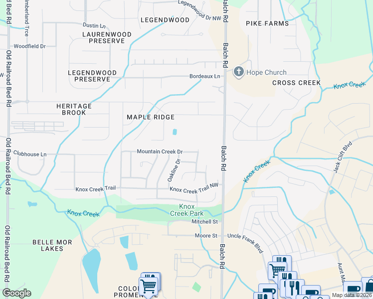 map of restaurants, bars, coffee shops, grocery stores, and more near 208 Mountain Creek Drive in Madison