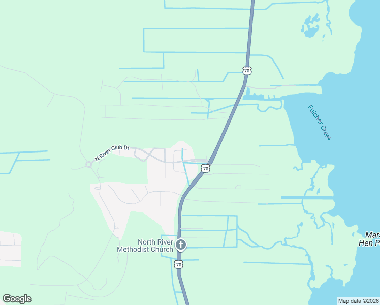 map of restaurants, bars, coffee shops, grocery stores, and more near 101 N River Club Dr in Beaufort