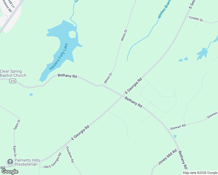 map of restaurants, bars, coffee shops, grocery stores, and more near 2453 East Georgia Road in Simpsonville