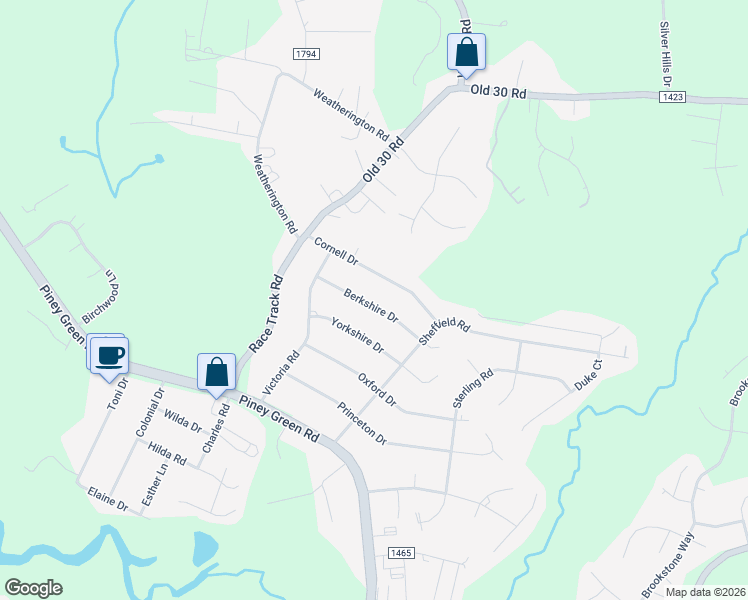 map of restaurants, bars, coffee shops, grocery stores, and more near 17 Berkshire Drive in Jacksonville