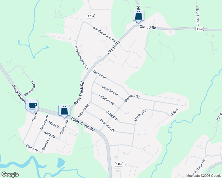 map of restaurants, bars, coffee shops, grocery stores, and more near 16 Cornell Drive in Jacksonville