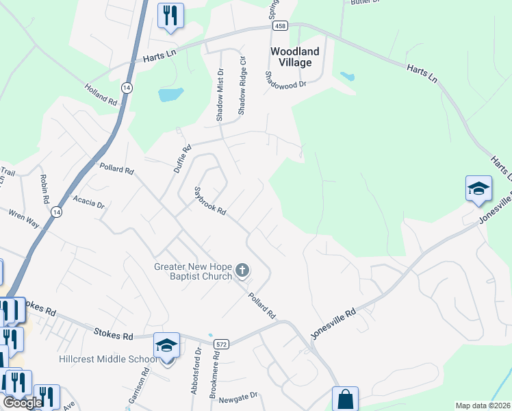 map of restaurants, bars, coffee shops, grocery stores, and more near 510 Adeline Court in Simpsonville