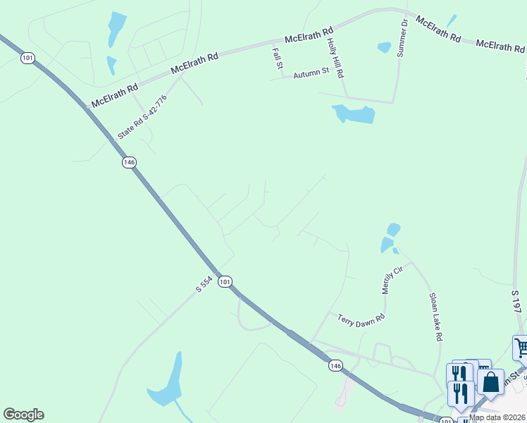 map of restaurants, bars, coffee shops, grocery stores, and more near in Woodruff