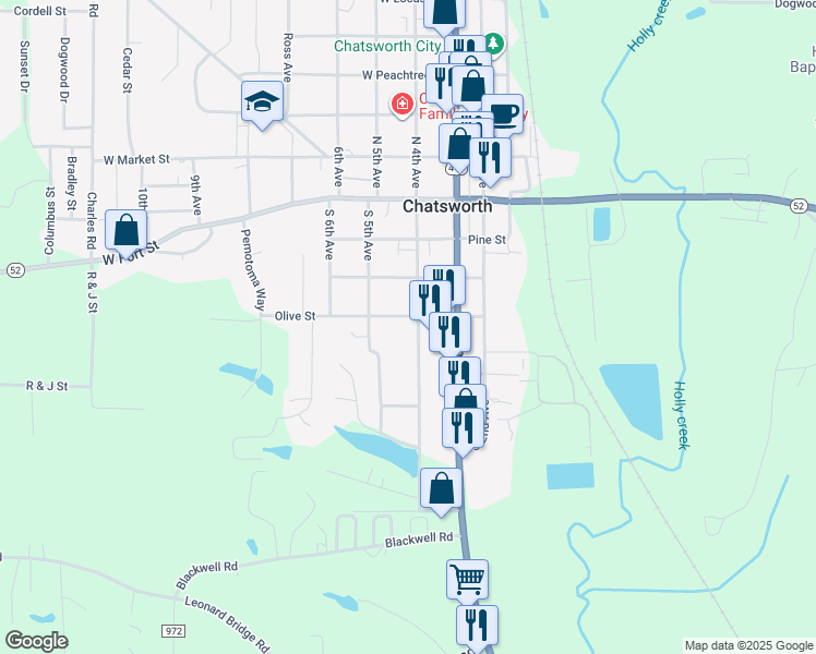 map of restaurants, bars, coffee shops, grocery stores, and more near 212-326 South 4 Avenue in Chatsworth