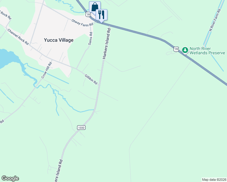 map of restaurants, bars, coffee shops, grocery stores, and more near 147 Elnora Jones Road in Beaufort