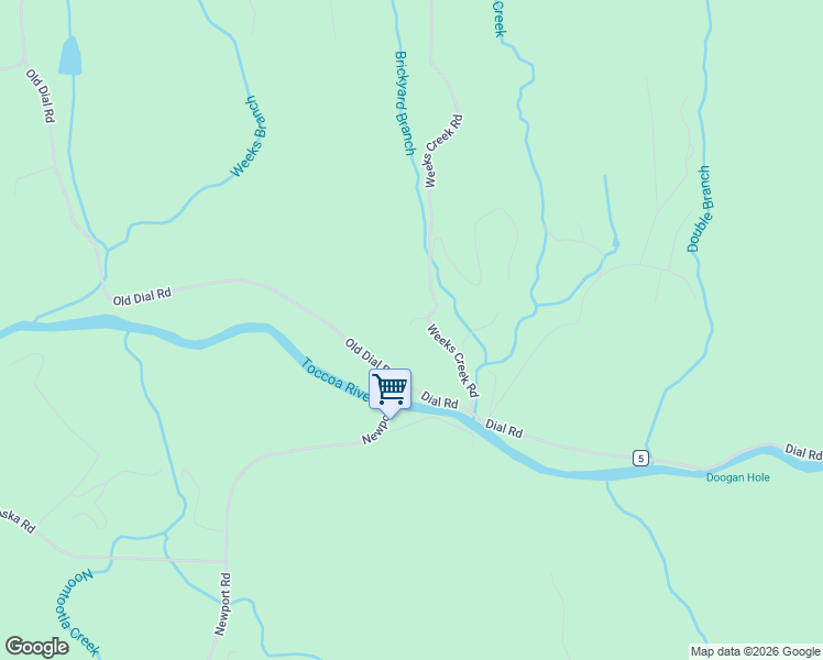 map of restaurants, bars, coffee shops, grocery stores, and more near 245 Weeks Creek Road in Blue Ridge