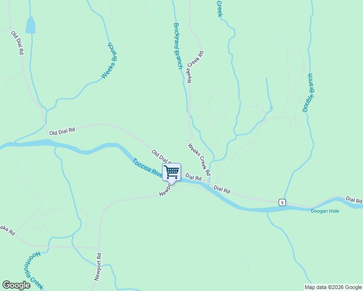 map of restaurants, bars, coffee shops, grocery stores, and more near 245 Weeks Creek Road in Blue Ridge