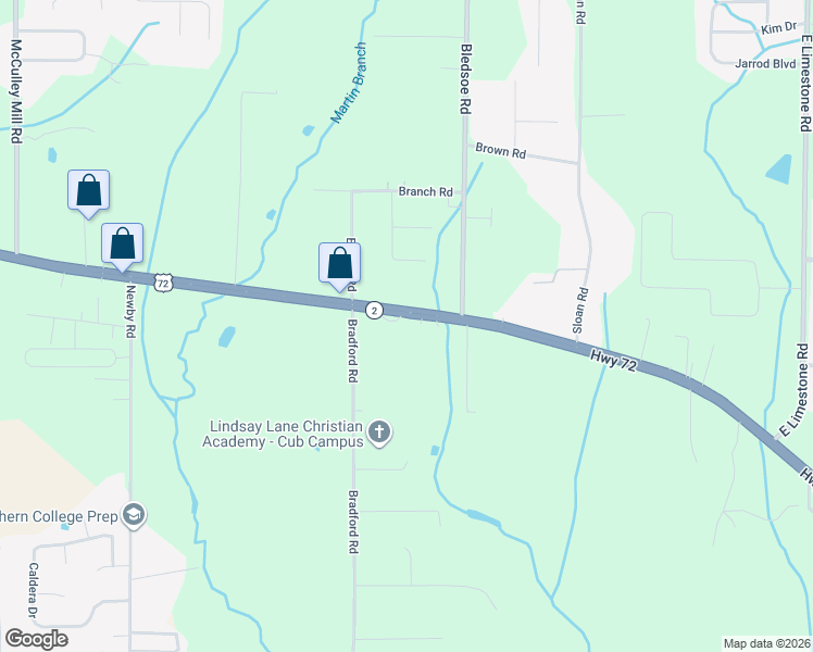 map of restaurants, bars, coffee shops, grocery stores, and more near 26978 U.S. 72 in Athens