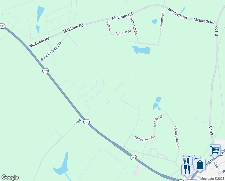 map of restaurants, bars, coffee shops, grocery stores, and more near in Woodruff