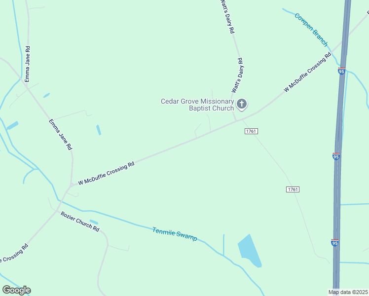 map of restaurants, bars, coffee shops, grocery stores, and more near 965 West McDuffie Crossing Road in Saint Pauls