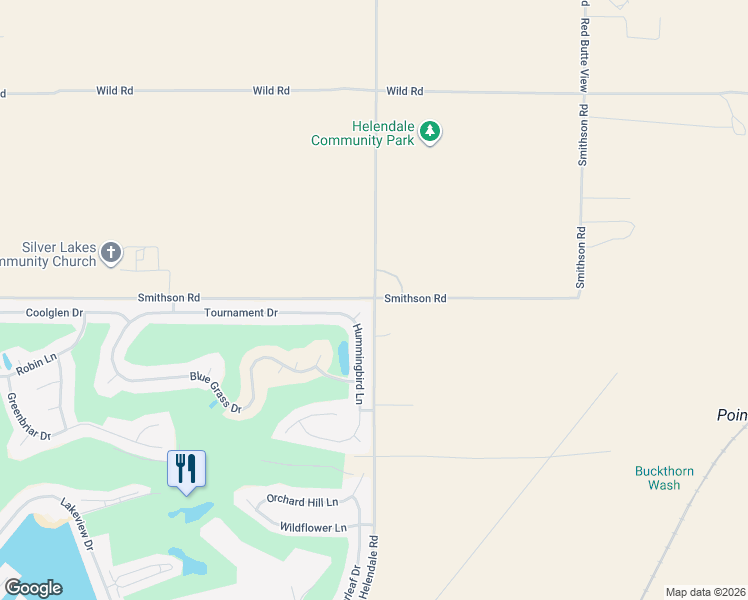 map of restaurants, bars, coffee shops, grocery stores, and more near 28098 Helendale Road in Helendale